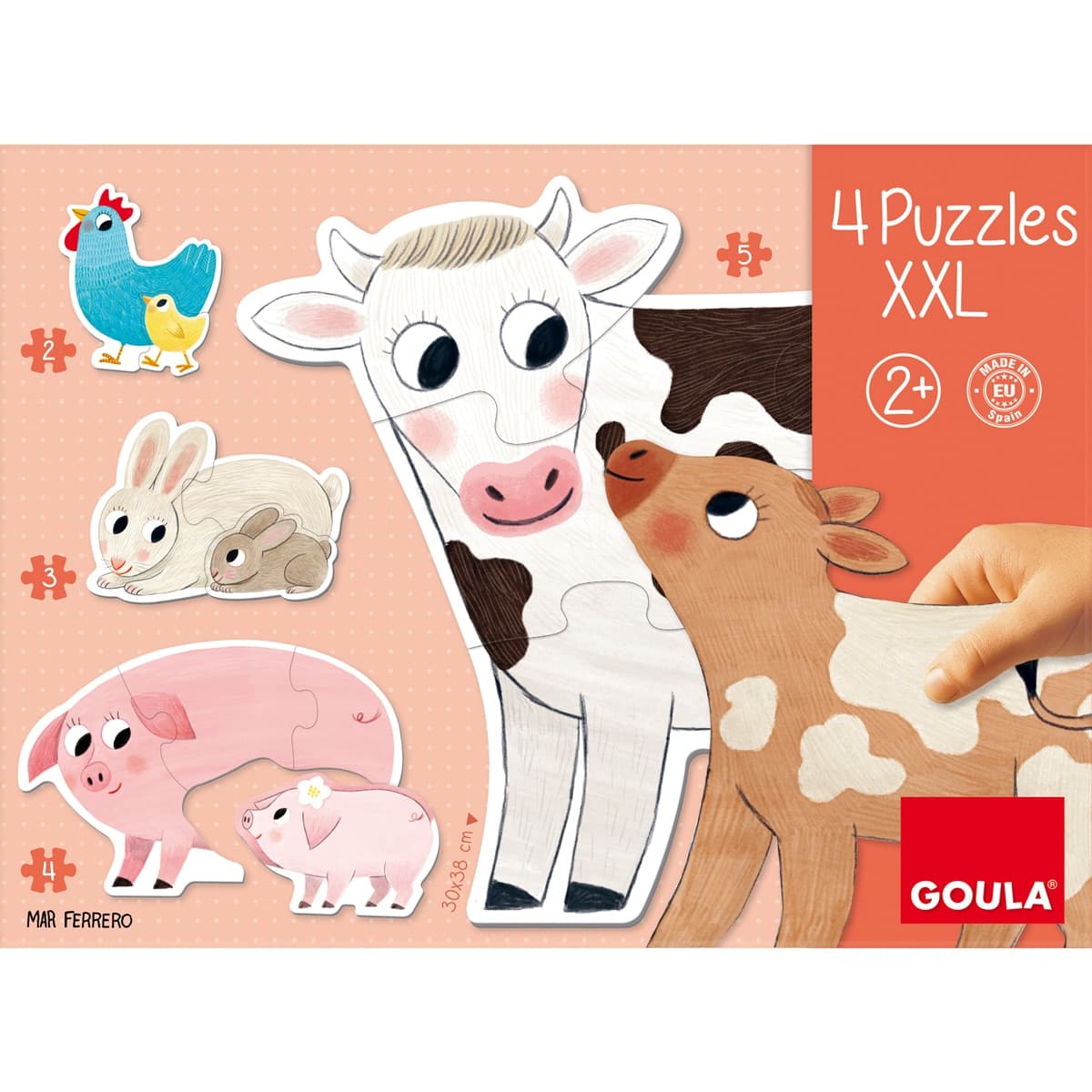 Juguete de Madera Puzzle XXL mamás y bebés Goula - Image 7