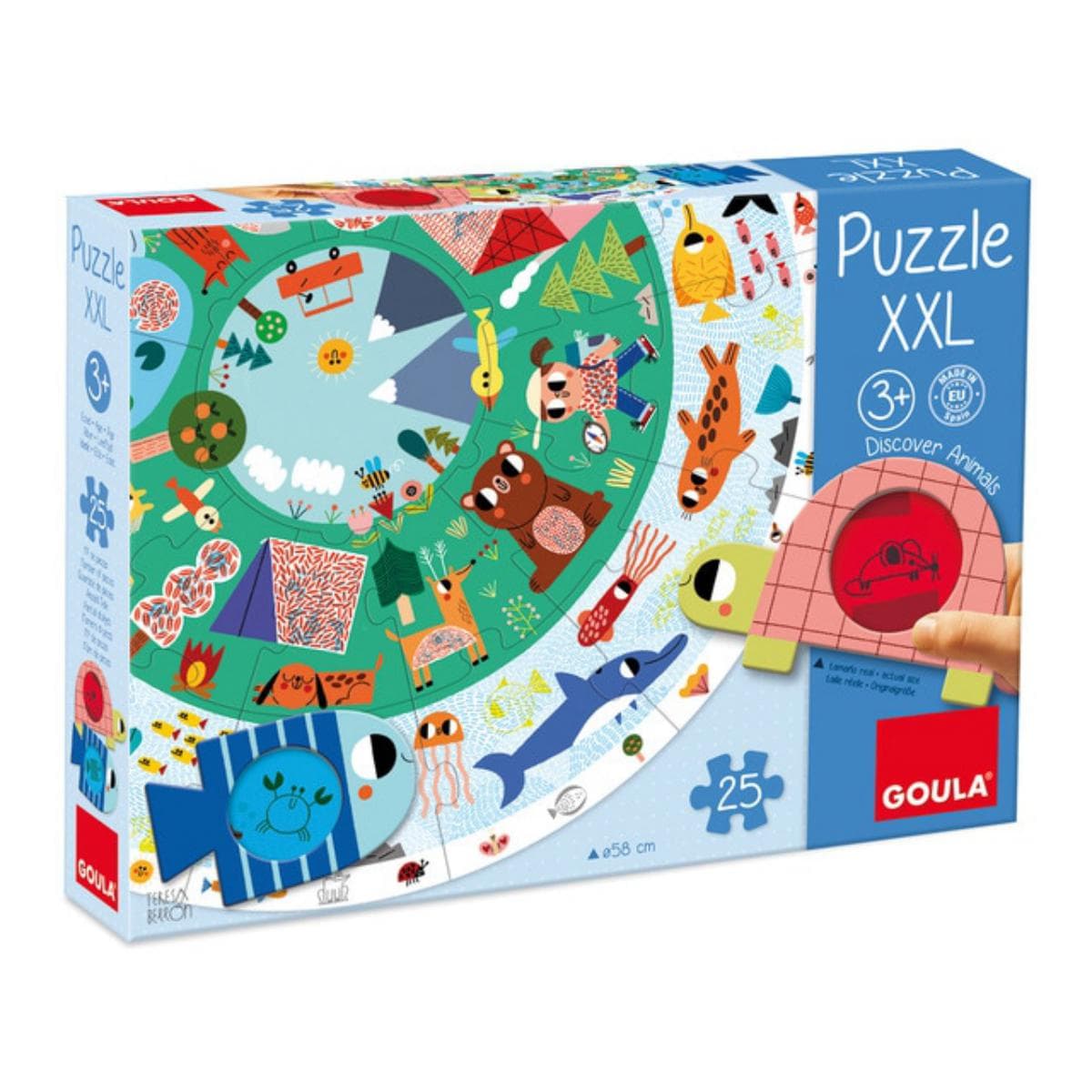 Goula - Juguete de Madera Puzzle XXL descubre animales Goula.