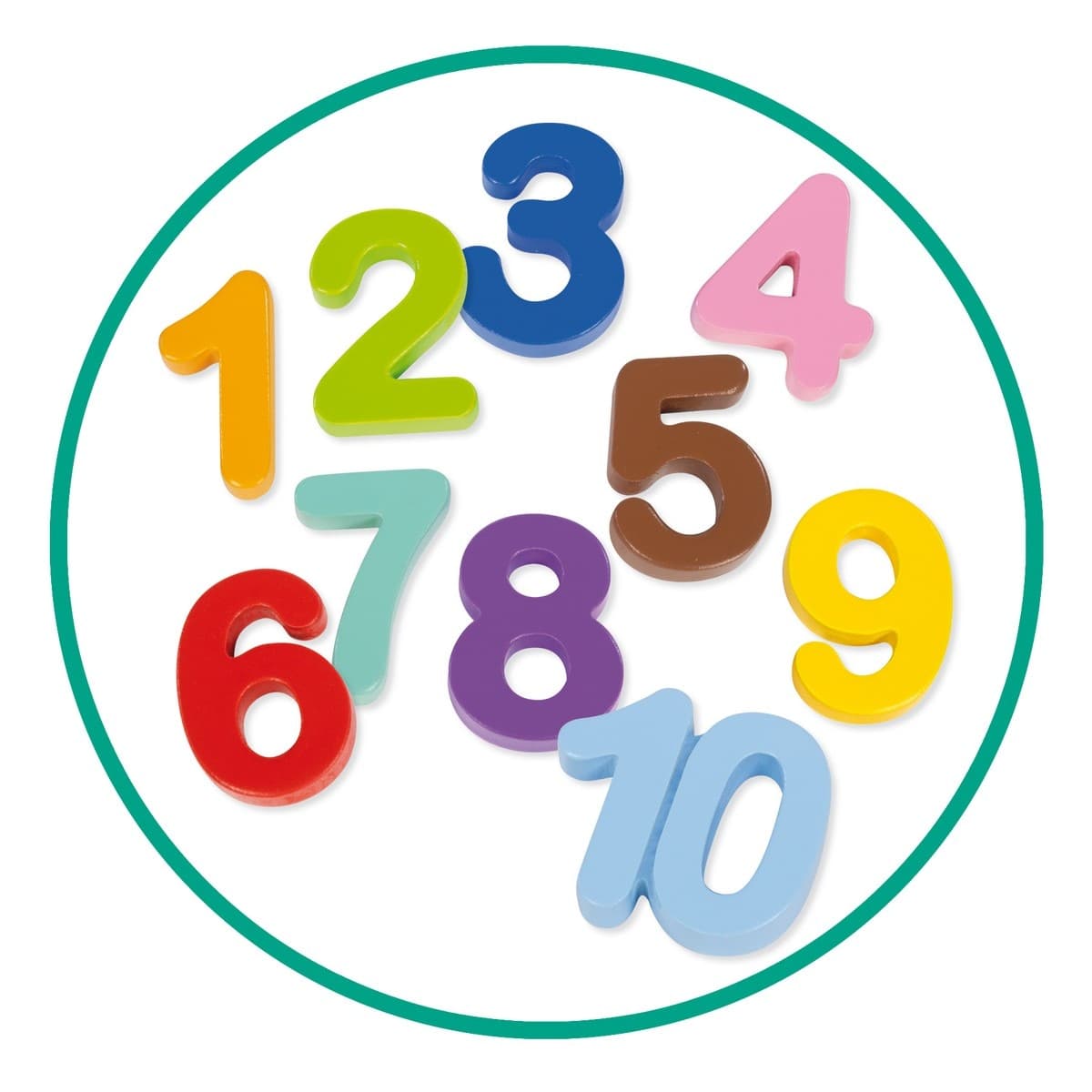 Goula - Juguete de madera Puzzle 20 piezas Los números del 1-10 Goula.