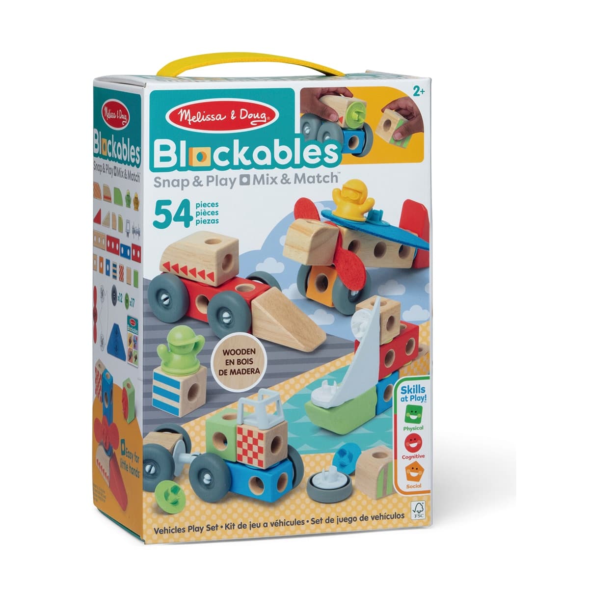 Melissa & Doug - Set de construcción Blockables Vehicles 54 piezas Melissa & Doug.