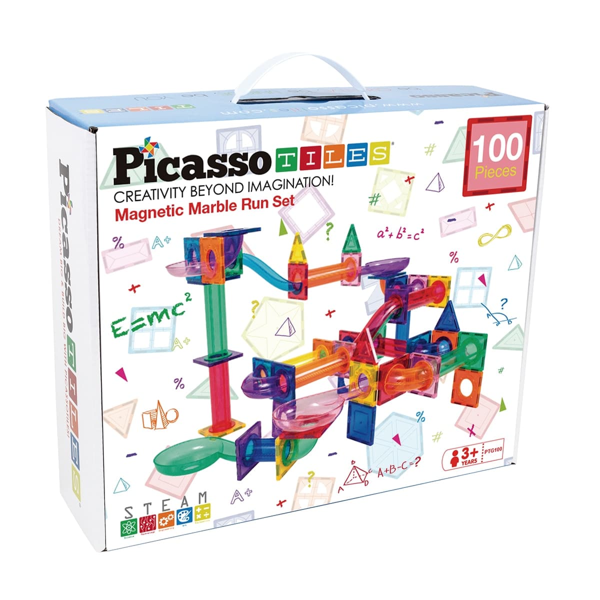 Cefa Toys - Set de construcción Picasso Tiles Circuito de canicas mágnético de 100 piezas Cefa Toys.