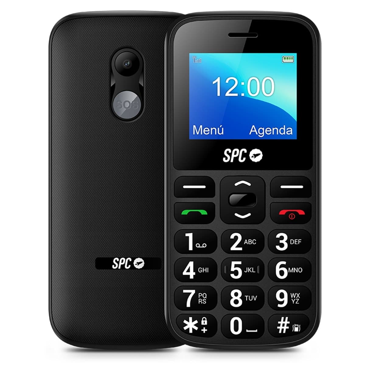 SPC - SPC Fortune 2 4G Senior Mobile tipo barra negro móvil libre.