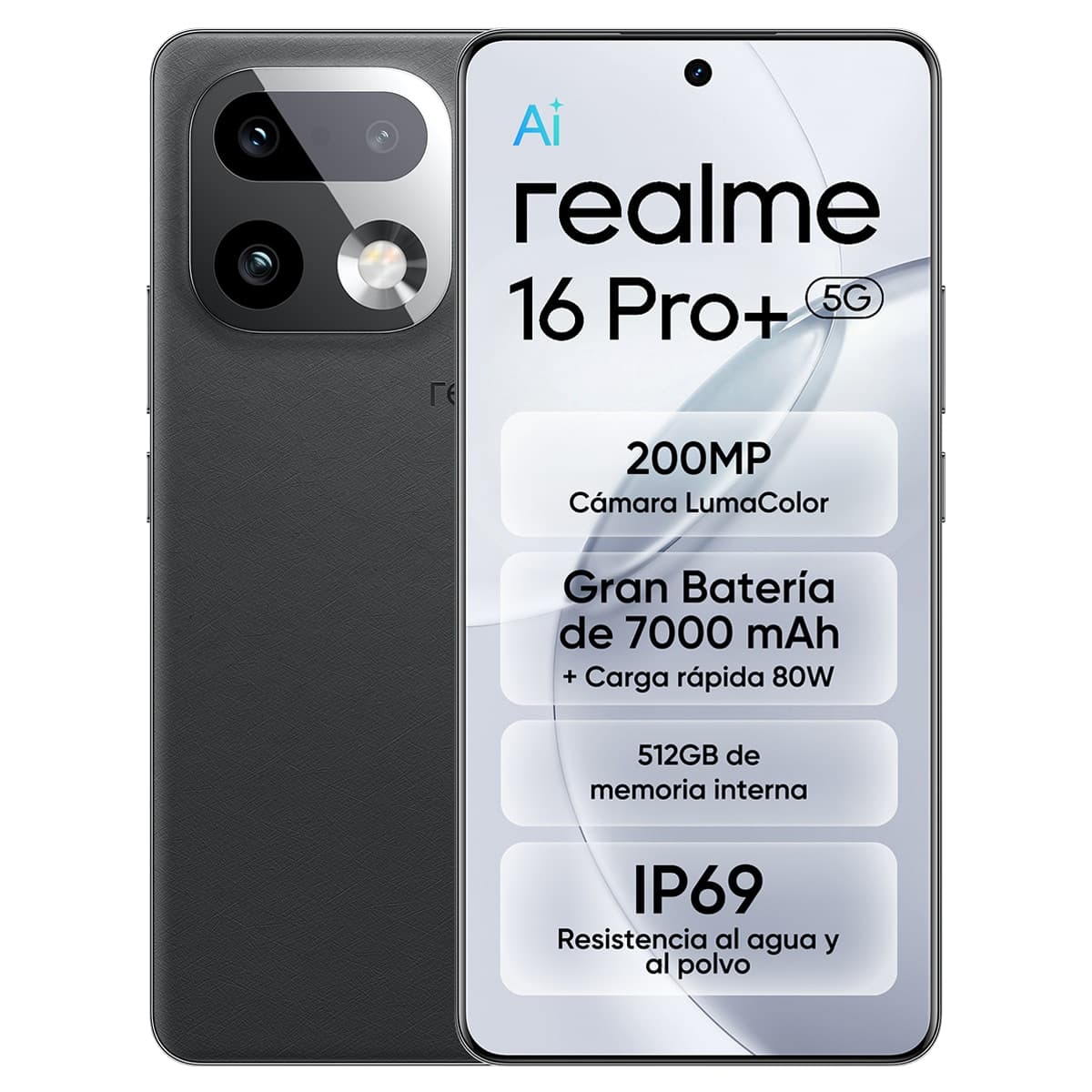 Realme - Realme 16 Pro+ 5G 12GB + 512 GB móvil libre.
