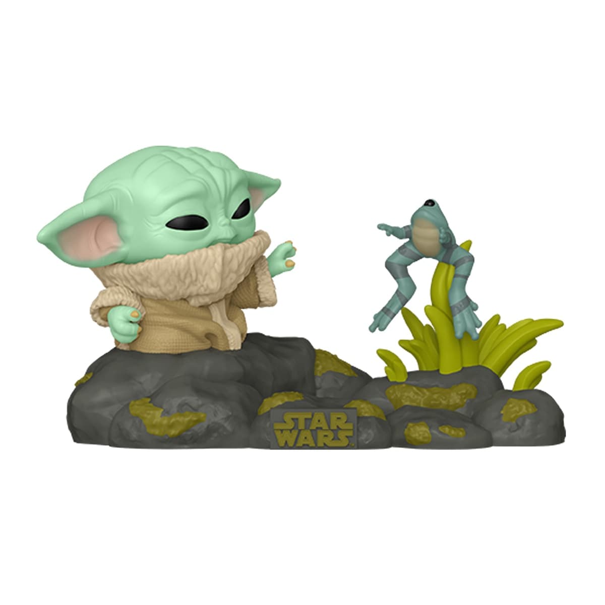 Funko - Figura Funko Pop Deluxe Din Grogu con Frog? Star Wars The Mandalorian.