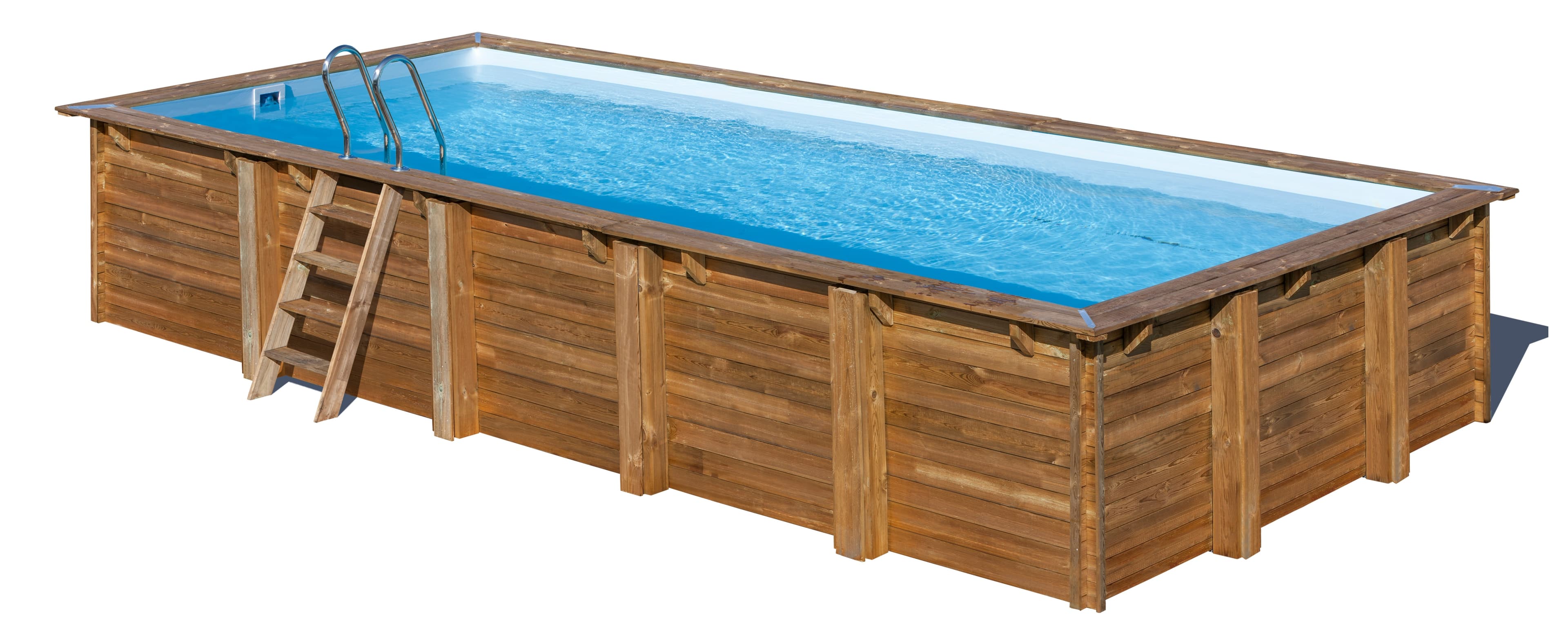 Gre - Piscina madera rectangular 815x421x146cm.