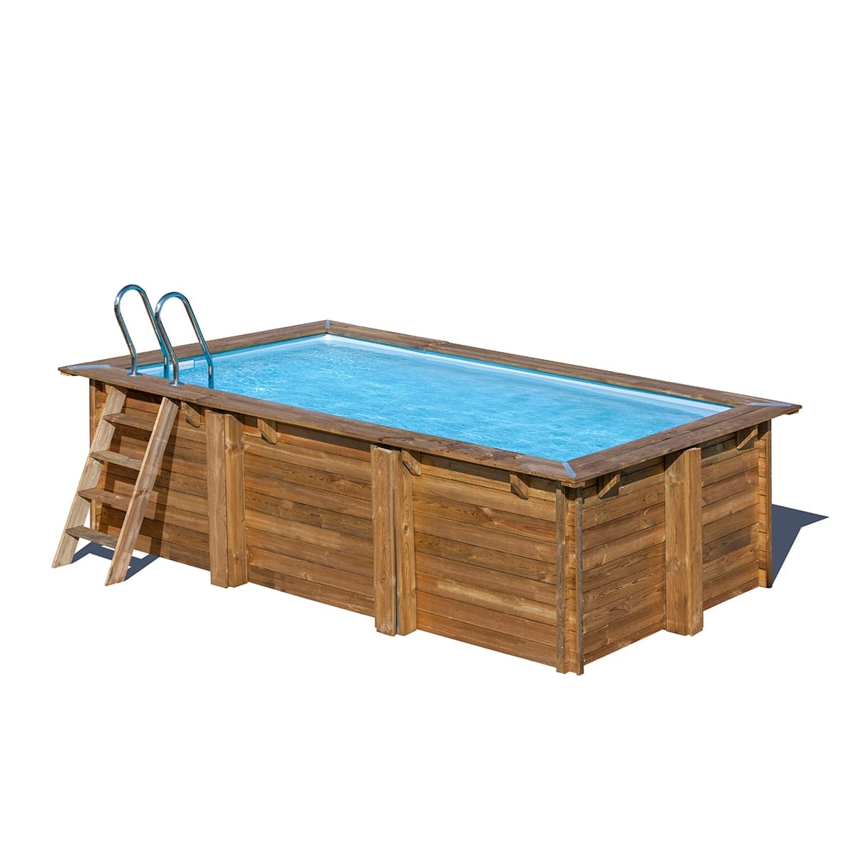 Gre - Piscina madera rectangular 420x270x117cm.