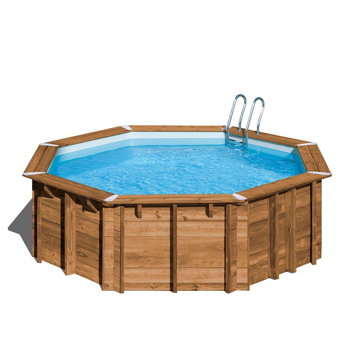 Gre - Piscina madera redonda 428x136cm.