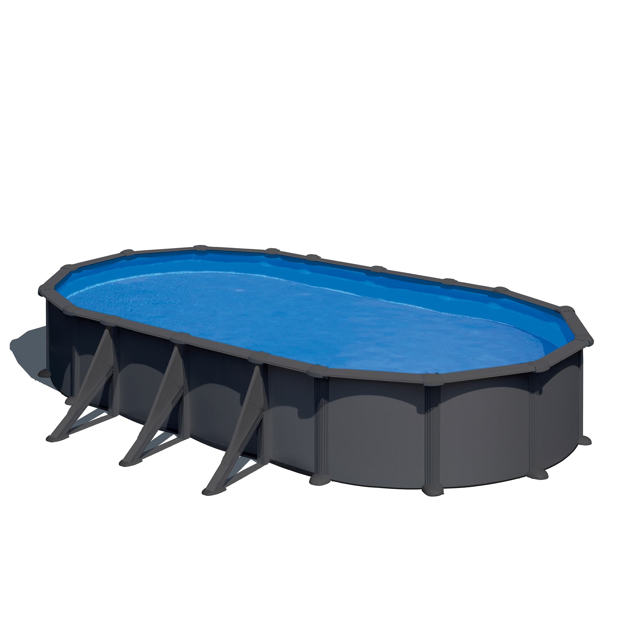 Gre - Piscina acero ovalada 730 x 375 x 132 cm.