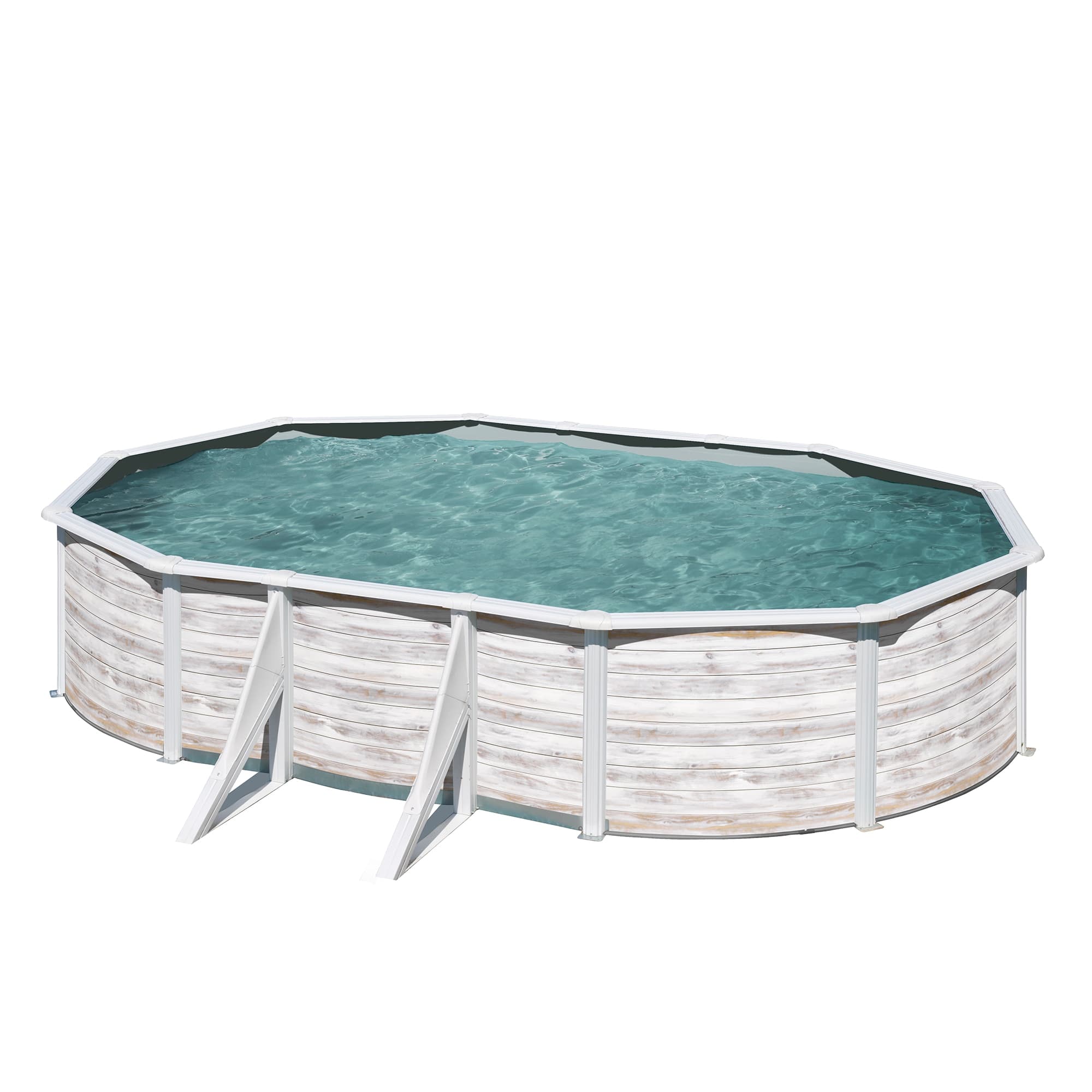 Gre - Piscina acero ovalada -610x375x120 cm.