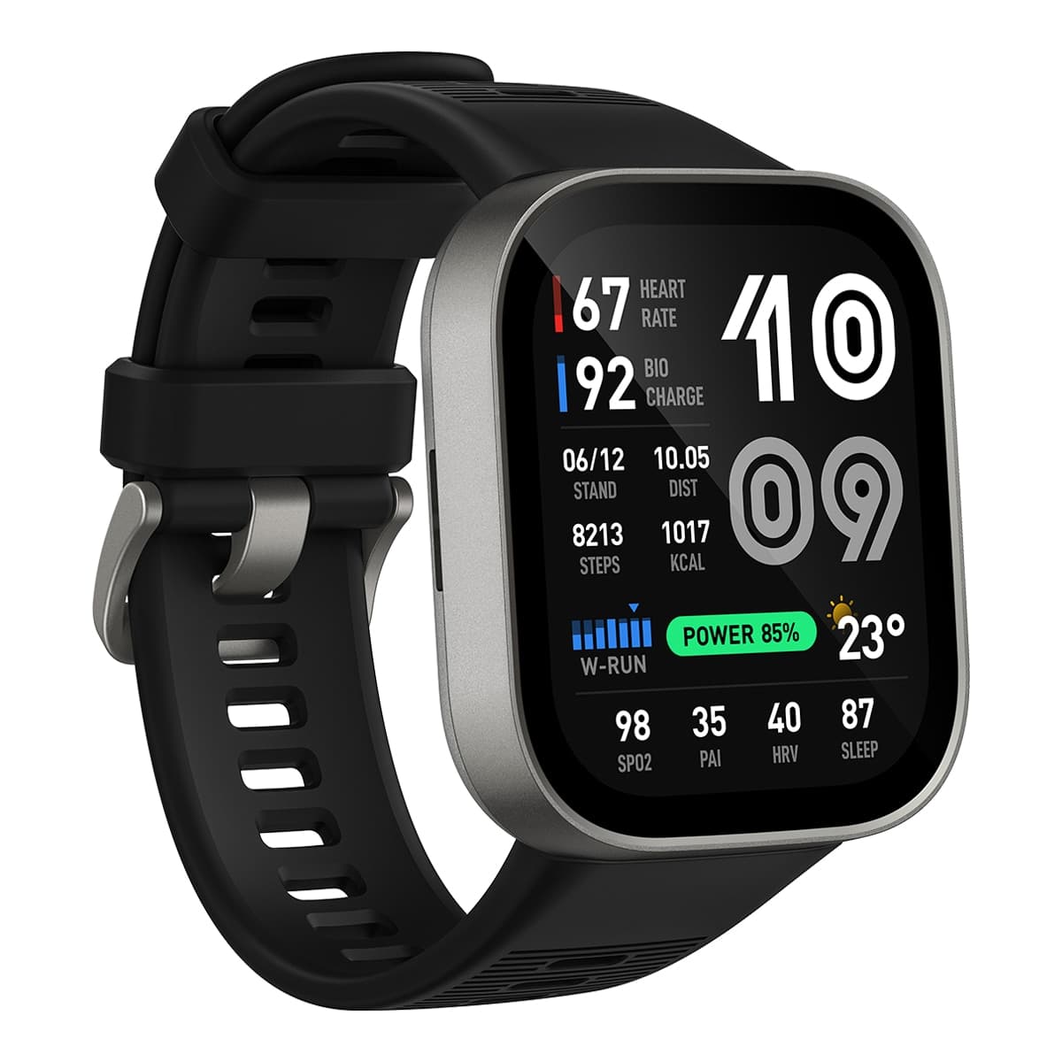 Amazfit - Amazfit Bip Max Silver Smartwatch.