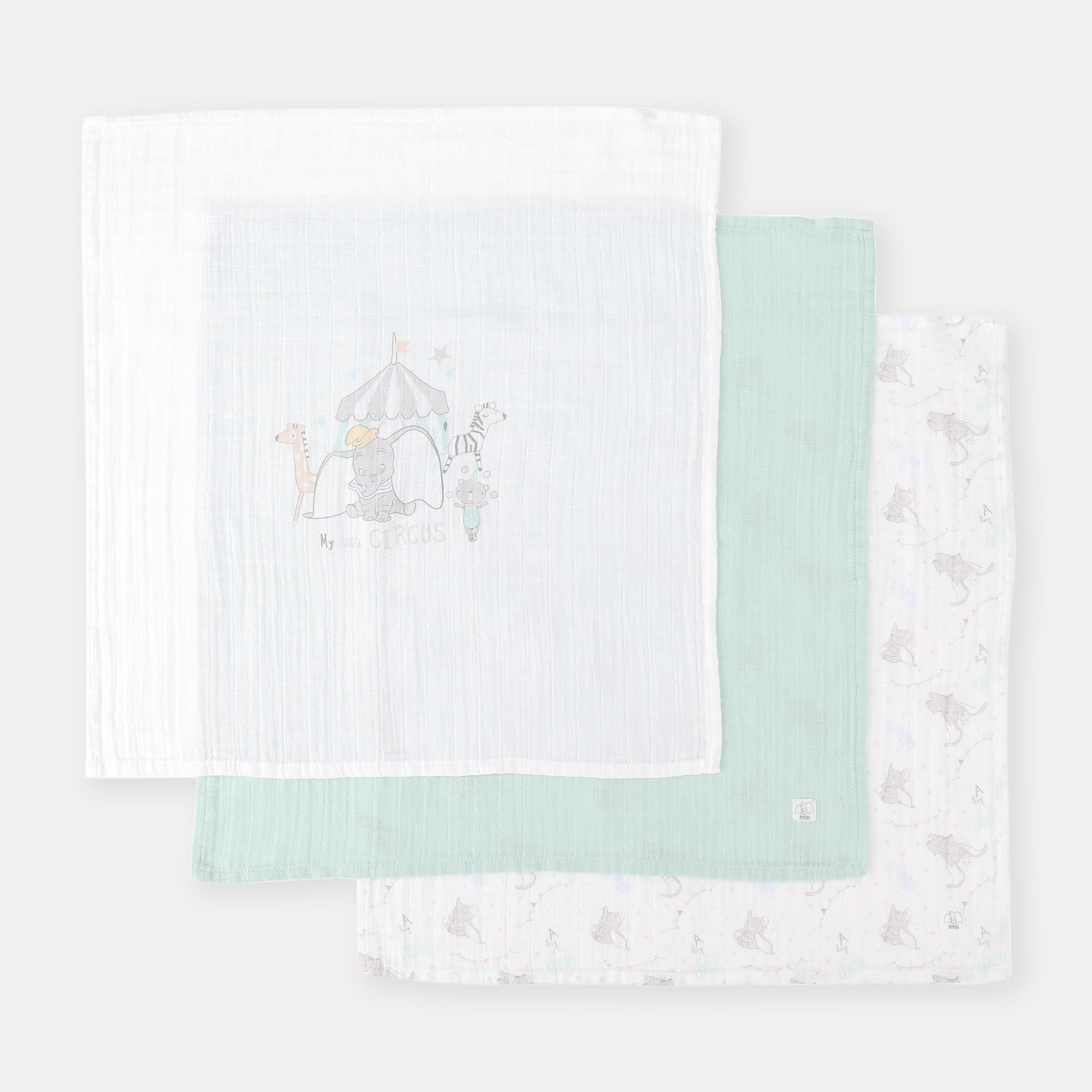 Cotton Juice Baby Home - Muselinas Disney Baby Dumbo pack 3 estampadas.