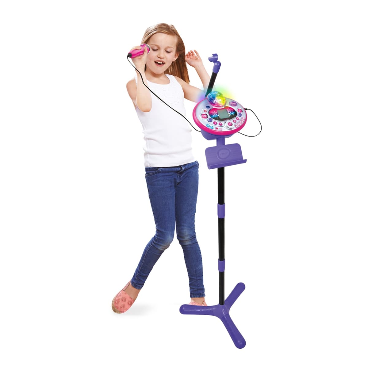 VTech - Kidi SuperStar LightShow Micrófono karaoke infantil VTech.