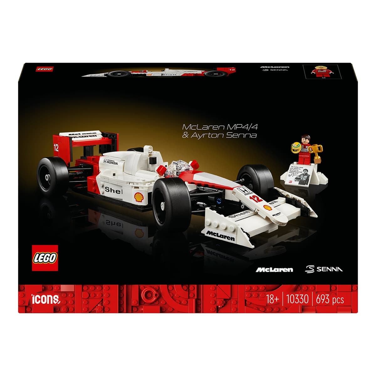 Juguete de construcción McLaren MP4/4 y Ayrton Senna LEGO Icons - 10330 - Image 1