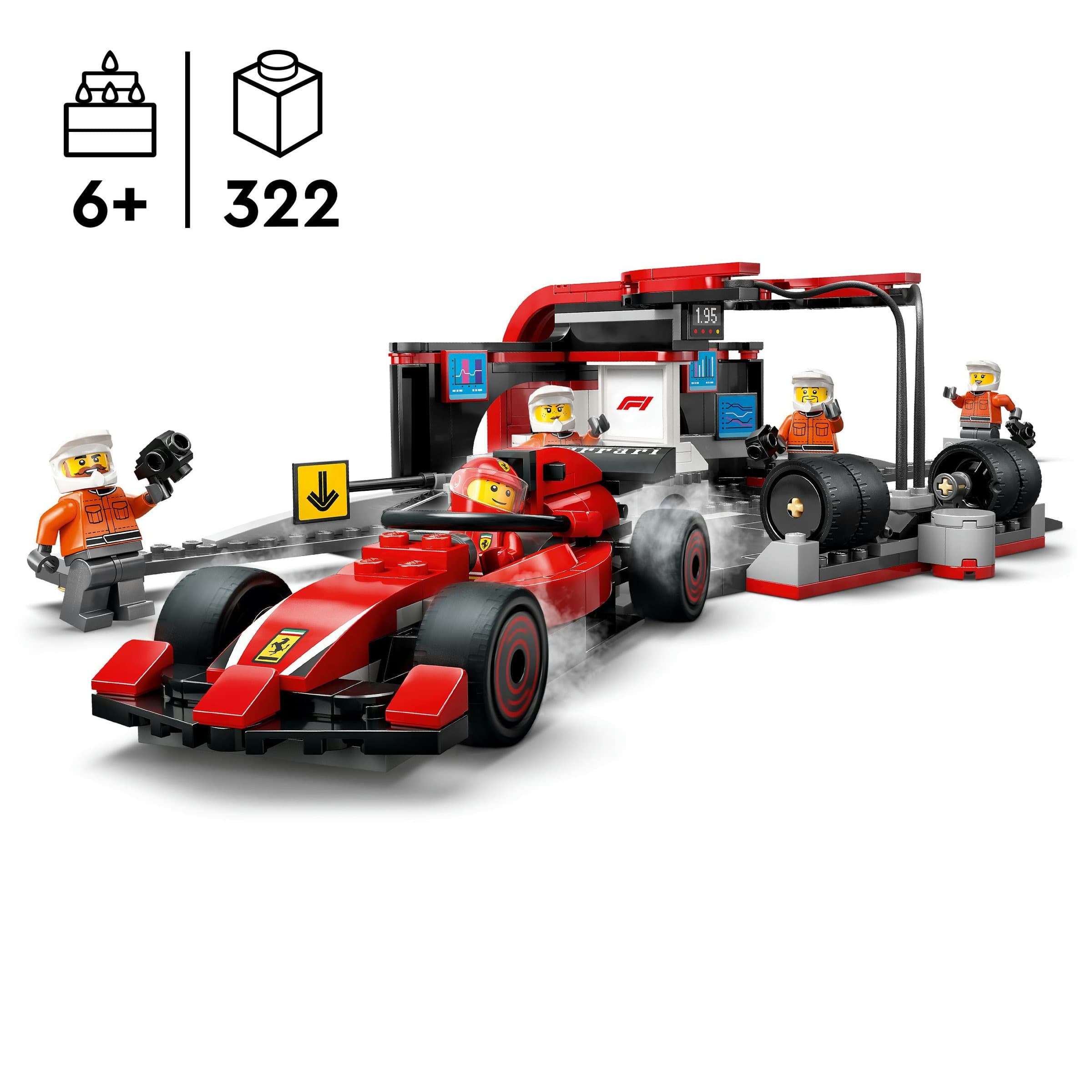 Juego de construcción Parada en Boxes de F1® y Equipo de Mecánicos con Coche Ferrari LEGO City - 60443 - Image 3