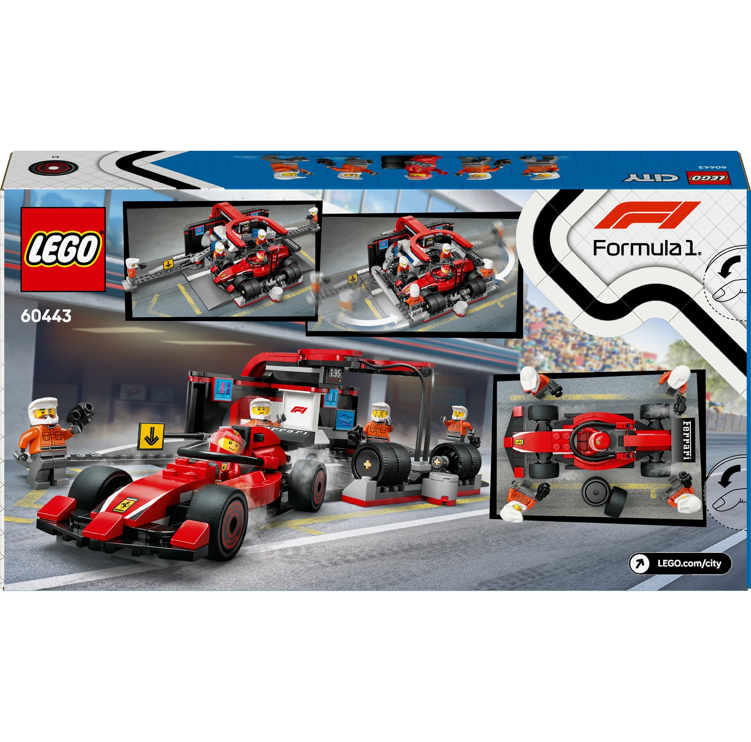 Juego de construcción Parada en Boxes de F1® y Equipo de Mecánicos con Coche Ferrari LEGO City - 60443 - Image 8