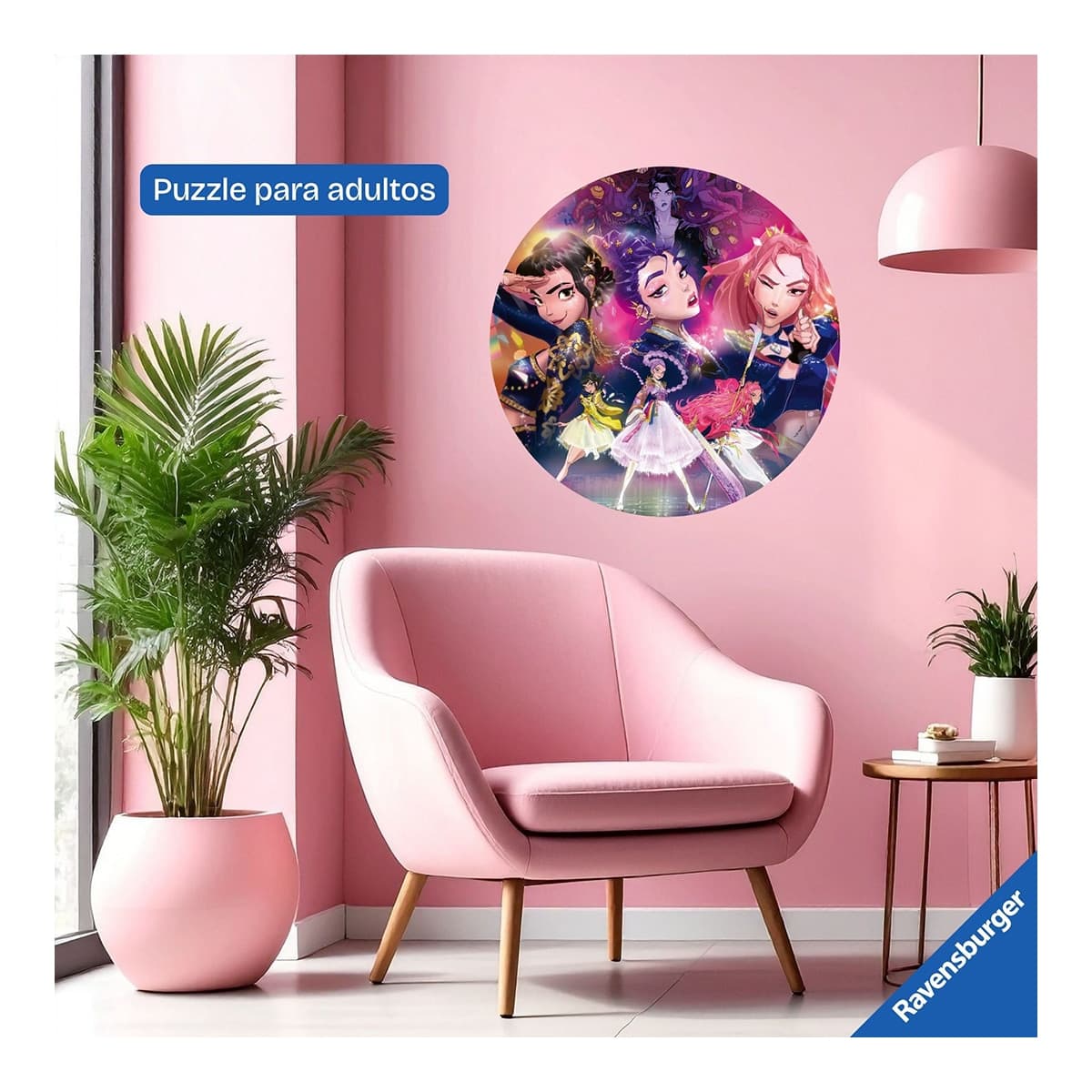 Puzzle Adulto 500 piezas Redondo K Pop Demon Hunters Ravensburger - Image 3