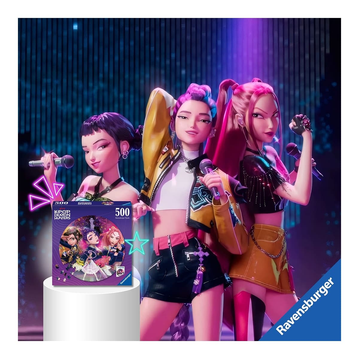 Puzzle Adulto 500 piezas Redondo K Pop Demon Hunters Ravensburger - Image 5