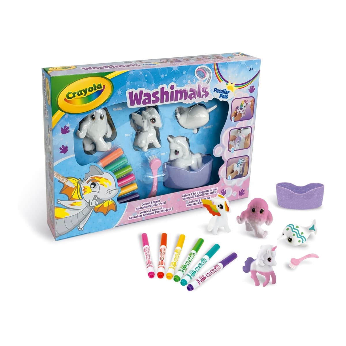 Crayola - Set 4 Figuras Washimals Animalitos Fantásticos Crayola.