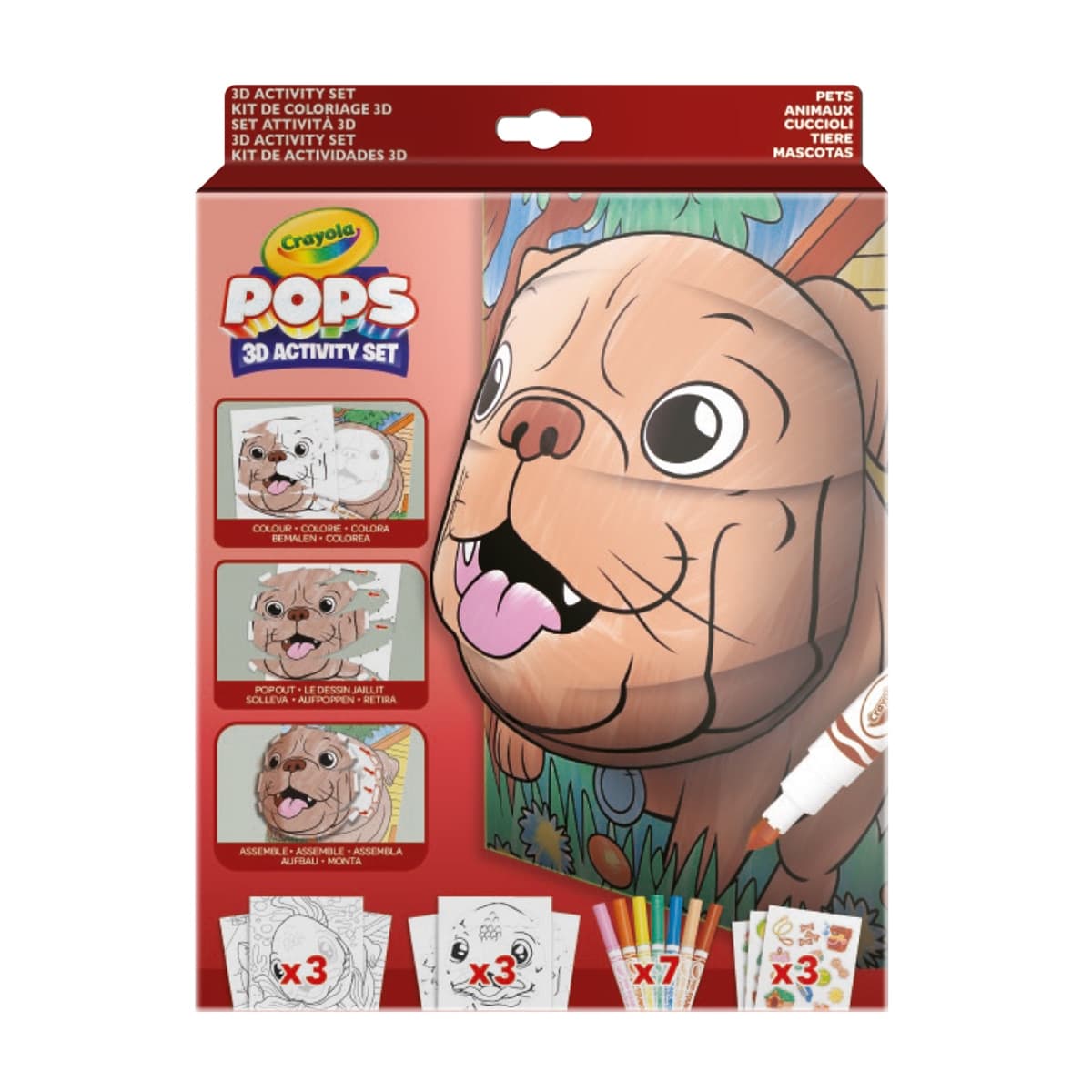Crayola - Set de actividades Color Pops 3D Pets Crayola.