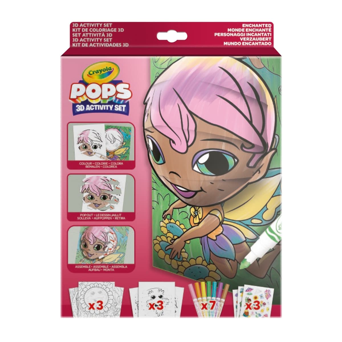 Crayola - Set de actividades Color Pops 3D Enchanted Crayola.
