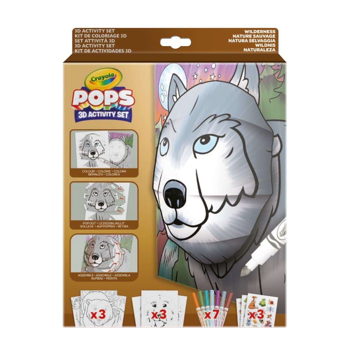 Crayola - Set de actividades Color Pops 3D Wilderness Crayola.