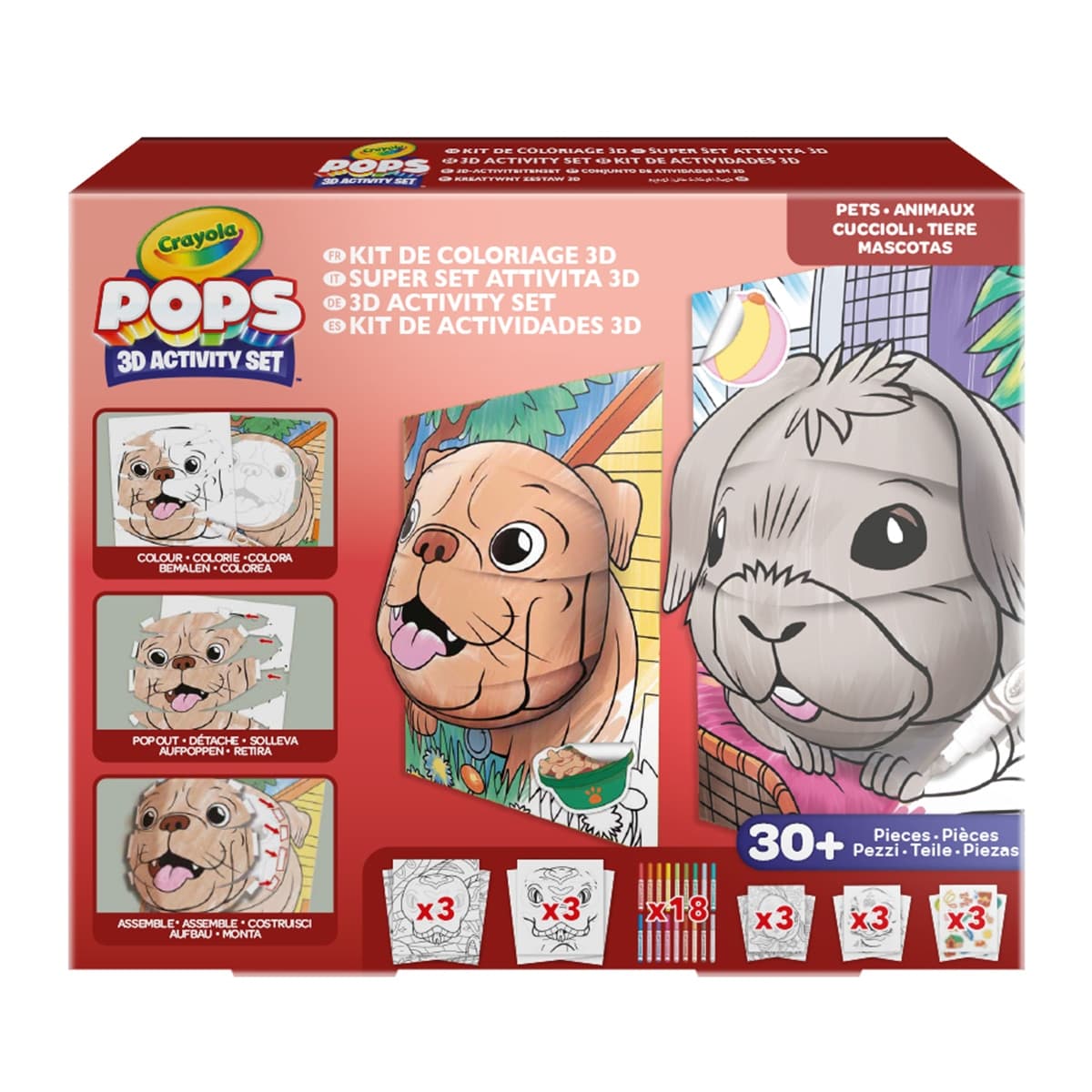 Crayola - Set de actividades Super Set Color Pops 3D Pets Crayola.