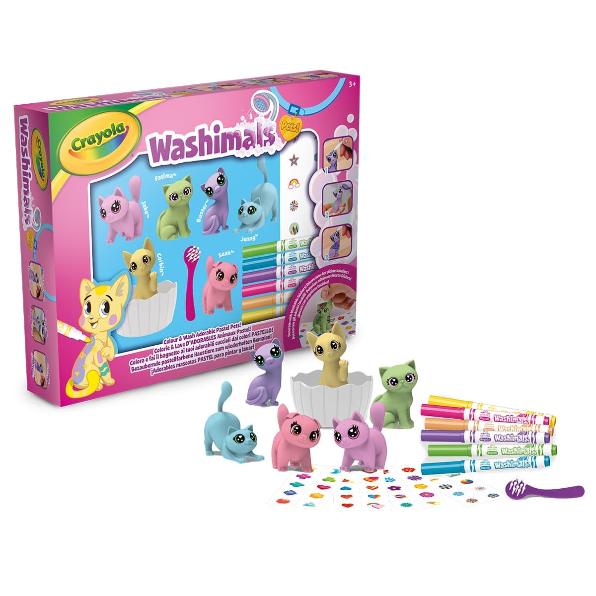 Crayola - Nueva Bañera 6 Mascotas Colores Pastel.