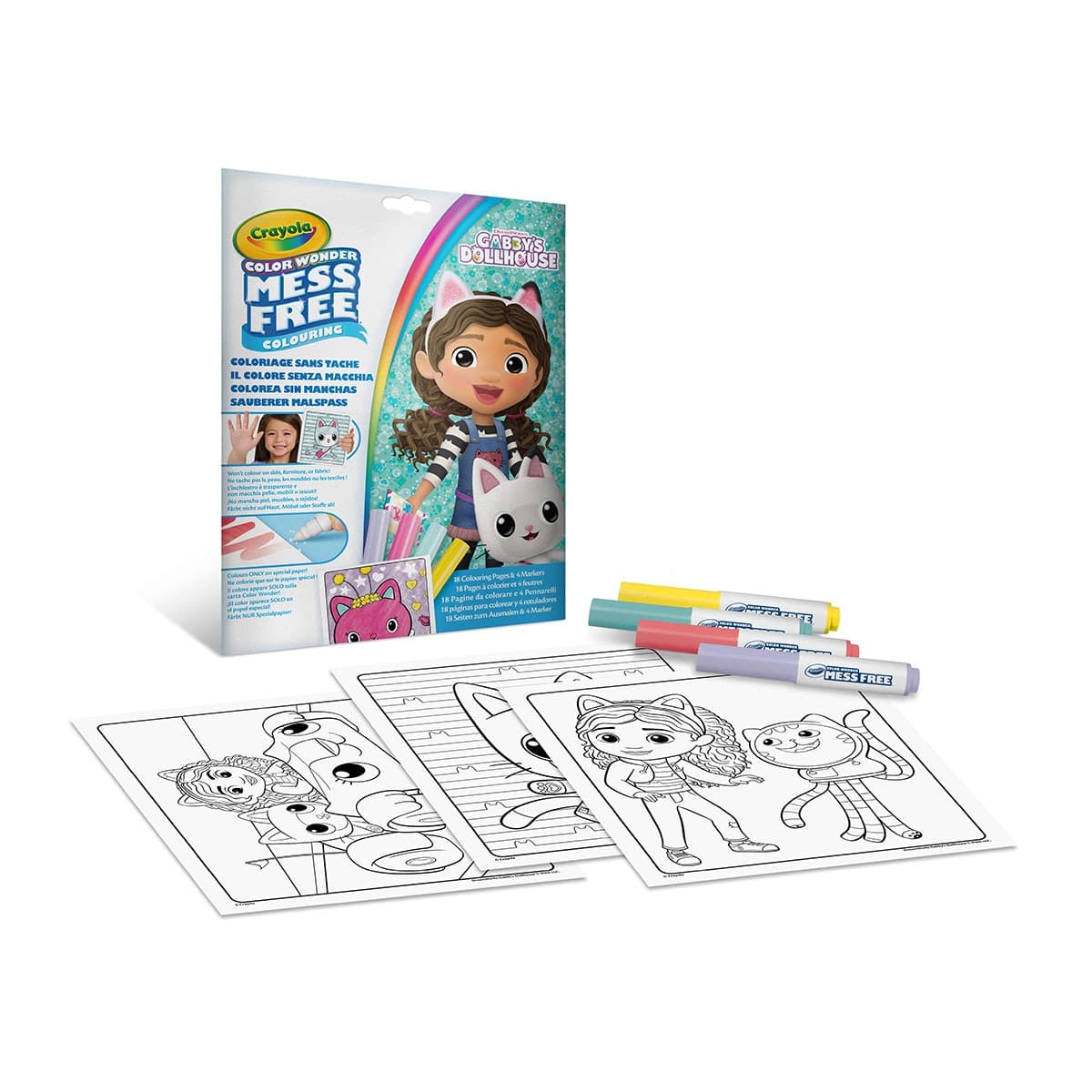 Crayola - Colorea sin Manchas-Color Wonder Gabby's Dollhouse Crayola.