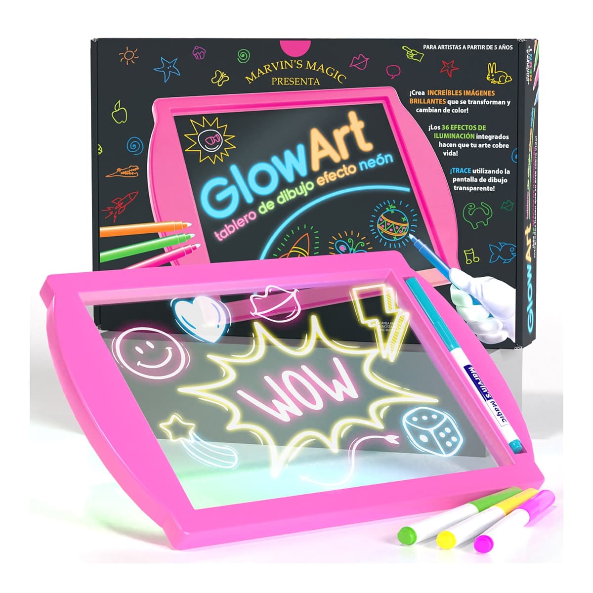 Marvin's Magic - Juego de manualidades Glow Art Pink Marvin's Magic.
