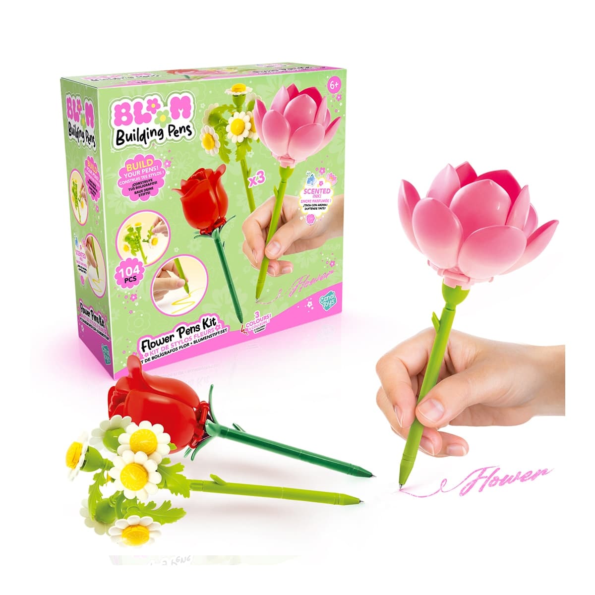 Canal Toys - Bolígrafo Construye Tu Floryboli Pack 3 Building Pens Canal Toys.