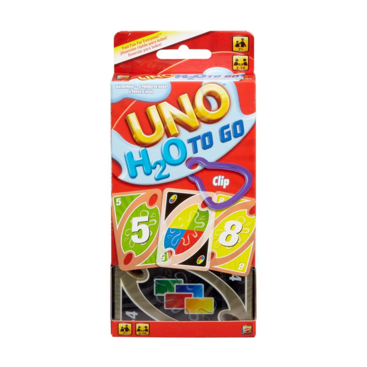 Uno - Mattel Games UNO H20 To Go, juego de cartas.