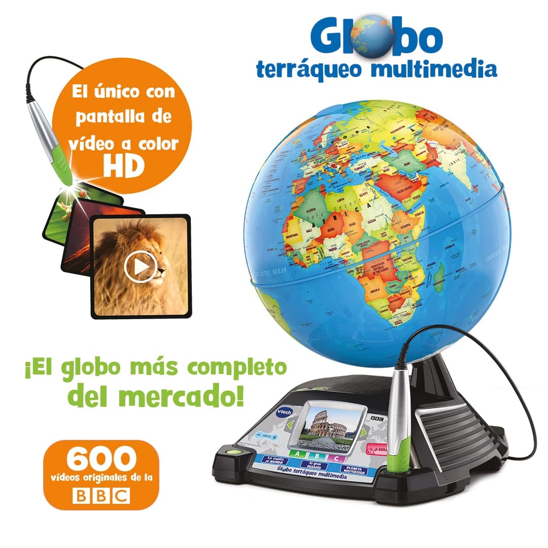 Globo terráqueo multimedia, Globo interactivo con pantalla y + 600 imágenes y vídeos de la BBC VTech - Image 2