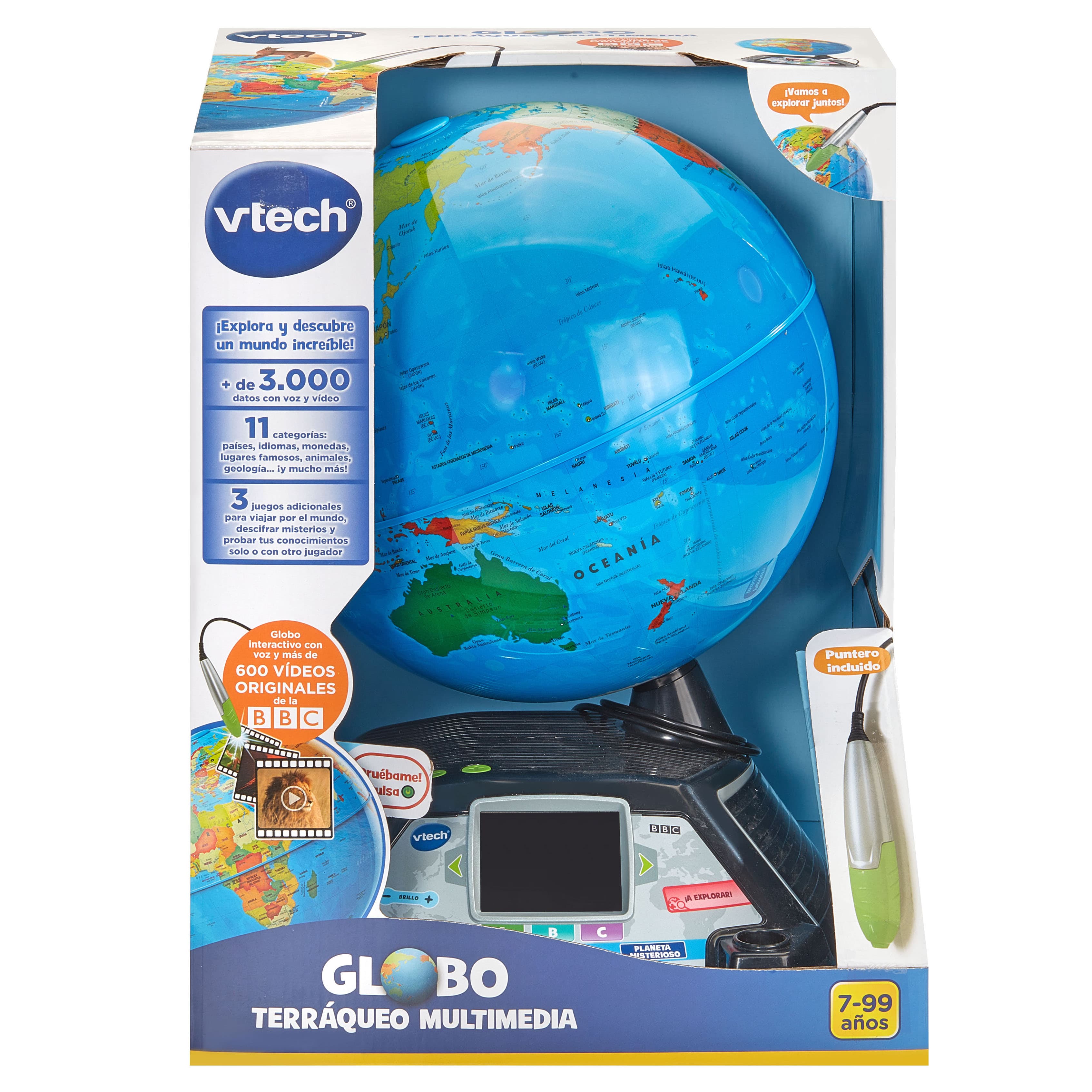 Globo terráqueo multimedia, Globo interactivo con pantalla y + 600 imágenes y vídeos de la BBC VTech - Image 4