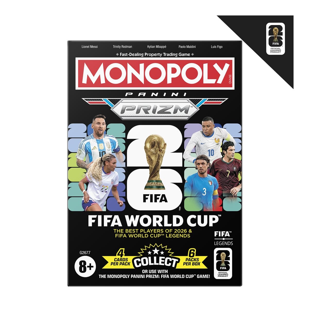 Monopoly - Juego de cartas Monopoly Panini Prizm Copa mundial de la FIFA Hasbro.