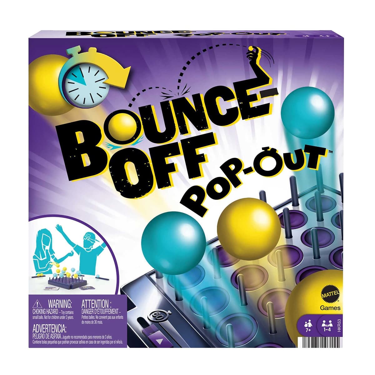 Mattel Games - Juego de mesa BOUNCE-OFF POP-OUT Mattel Games.