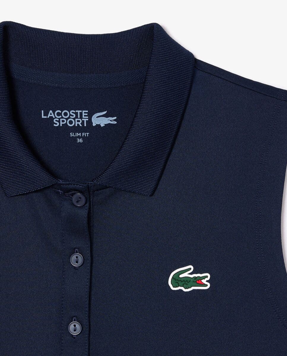 Lacoste - Polo de mujer de golf elástico de corte ajustado con protección UV de manga corta. - Image 1