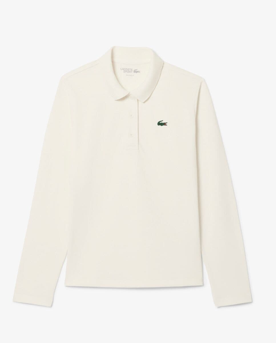 Lacoste - Polo de mujer de golf termorregulador con protección UV en azul de manga corta. - Image 1