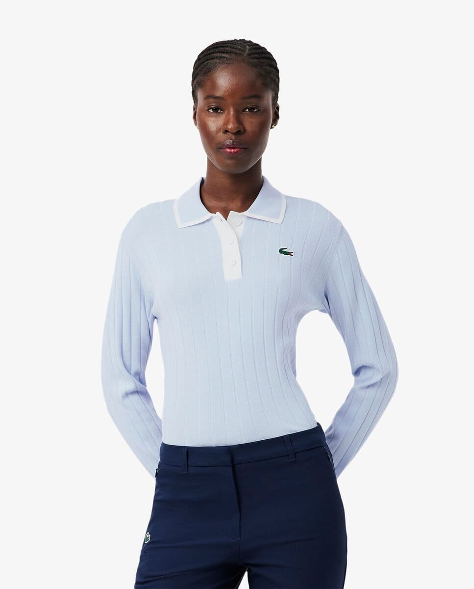 Lacoste - Jersey de golf elástico con cuello Polo de mujer. - Image 2