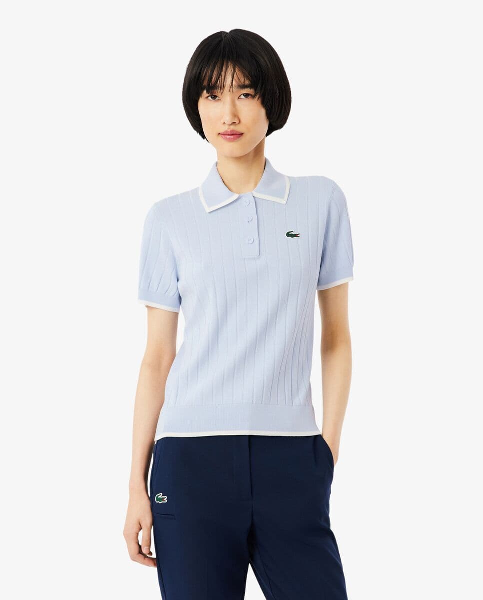 Lacoste - Jersey de golf de manga corta con cuello Polo de mujer. - Image 2
