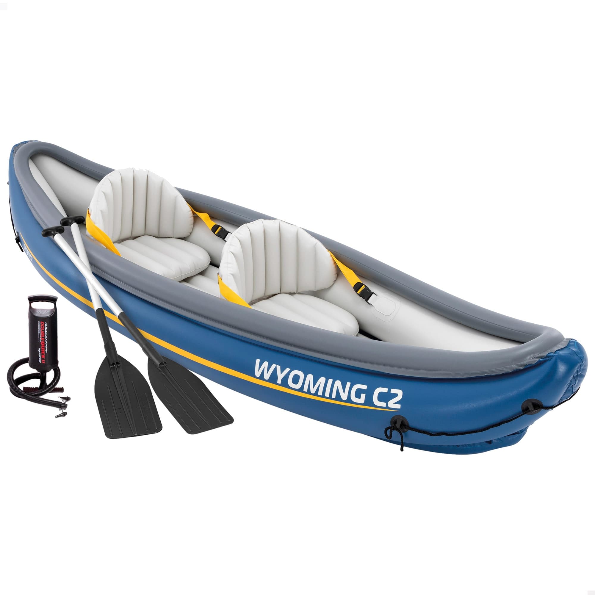 Intex - Kayak hinchable 2 plazas con remos + hinchador Wyoming C2 Intex.