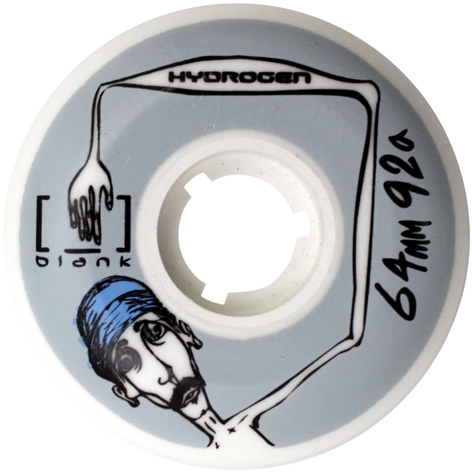 Rollerblade - Ruedas para patines HYDROGEN BLANK 64-92A 4 unidades Rollerblade.