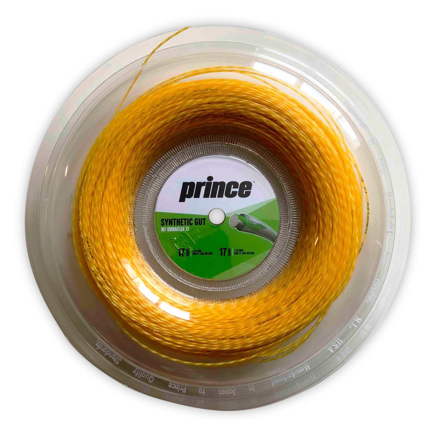 Prince - Cordaje de tenis SYNTHETIC GUT W DURAFLEX 17 1.25 mm 200M Prince.