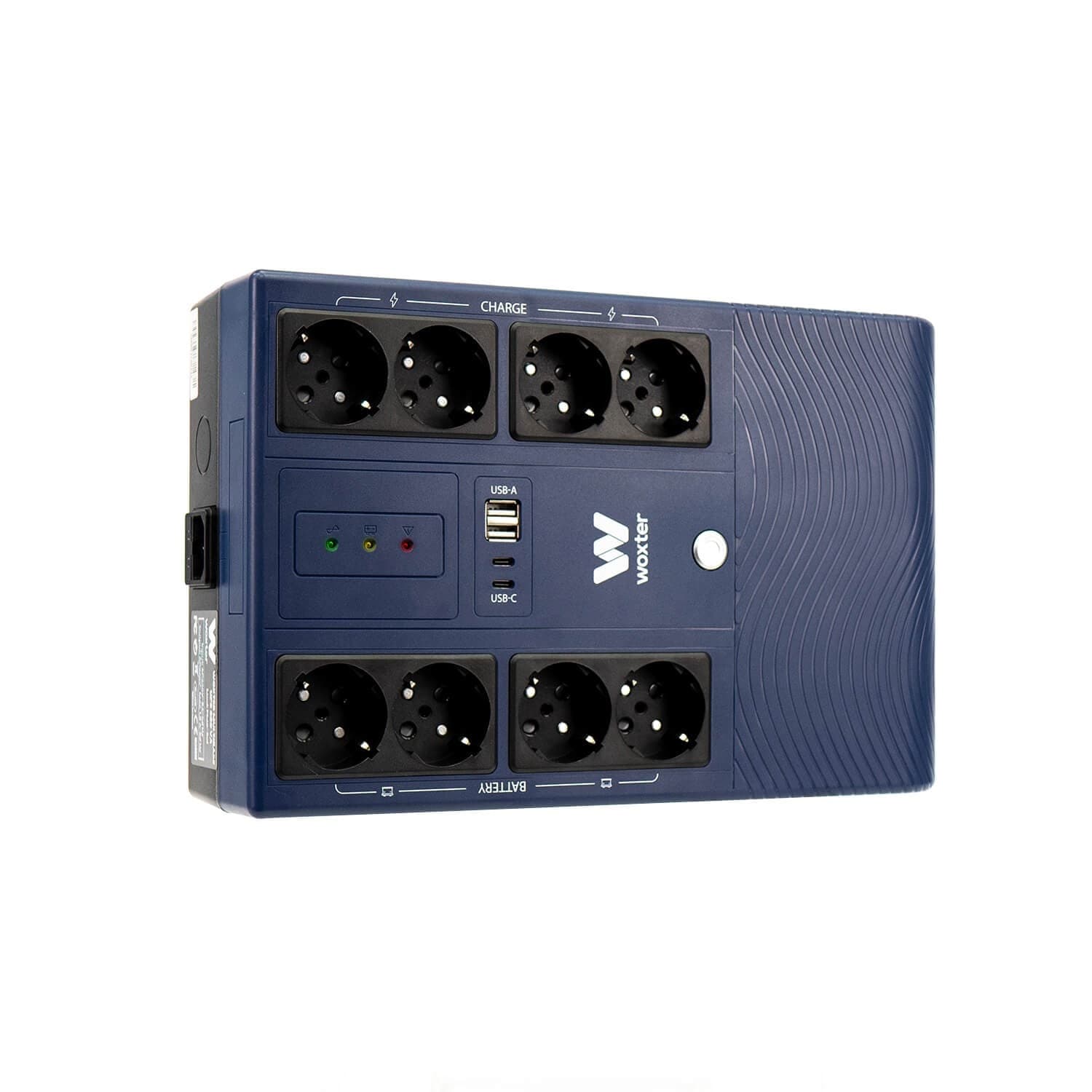 WOXTER - Sistema SAI Woxter Multibase 800VA, 8 tomas Schuko, batería de 12V-7Ah.