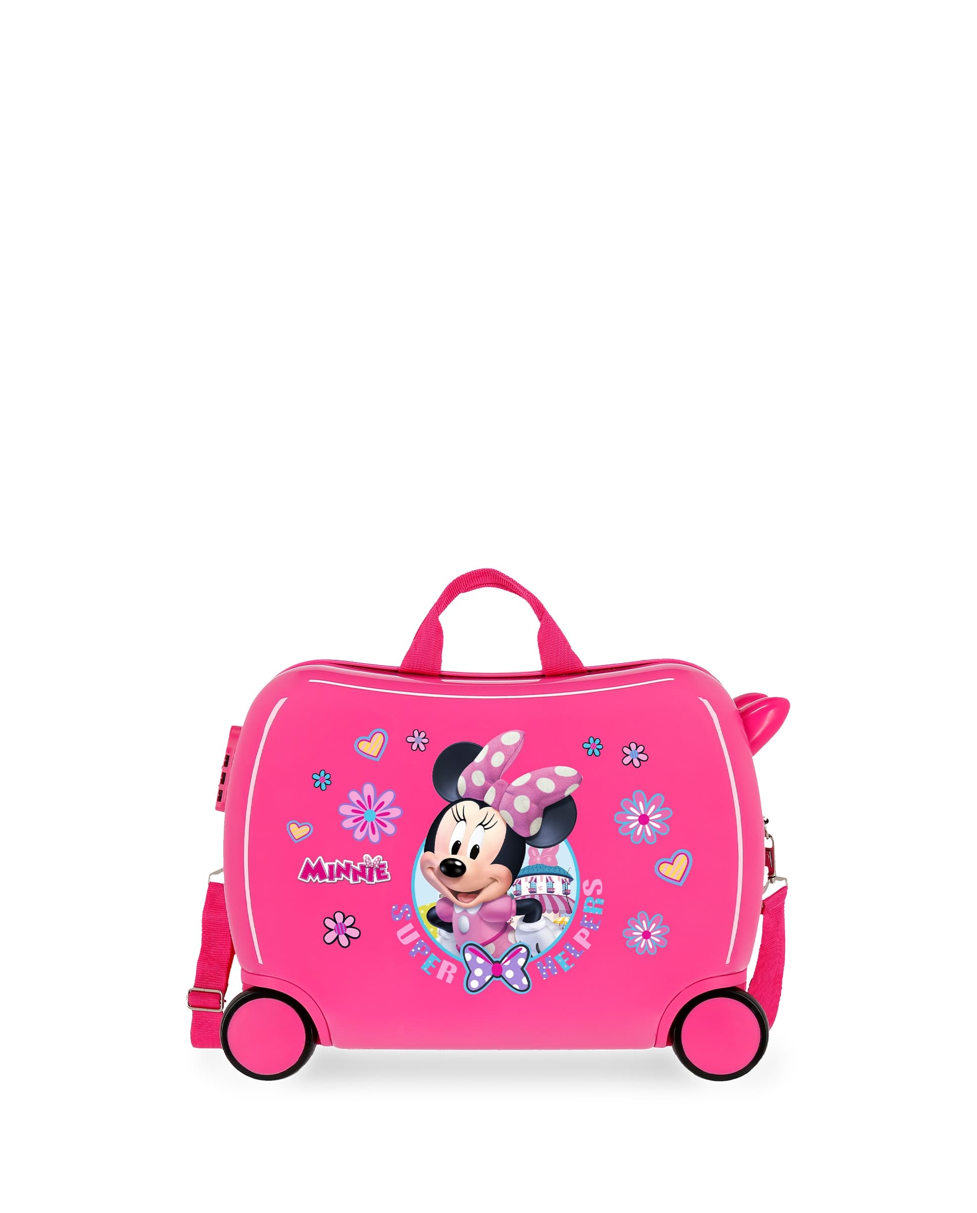 Disney - Maleta infantil 2 ruedas multidireccionales para niña Minnie Super Helpers rígida con capacidad de 39L.