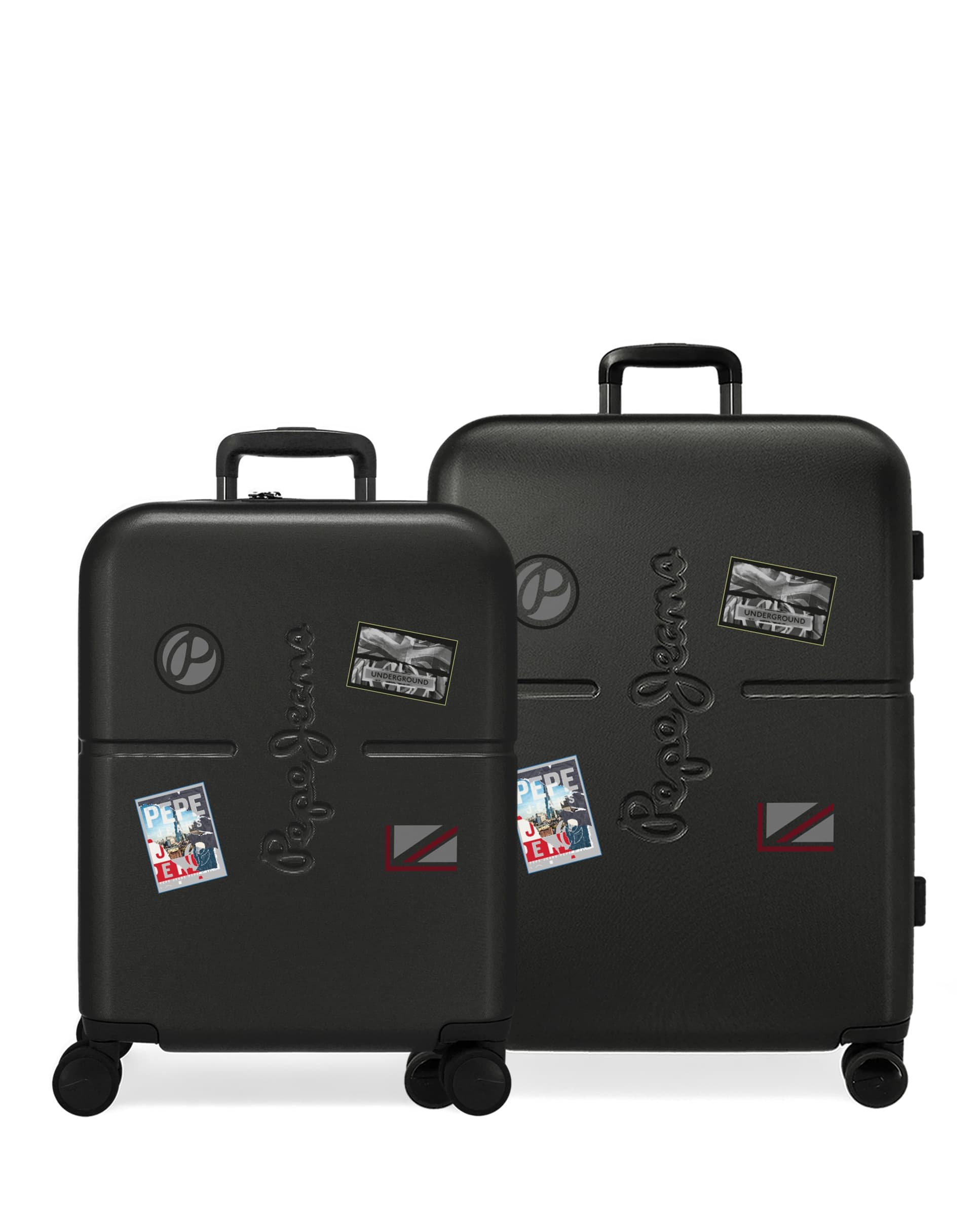 Pepe Jeans - Juego de maletas (cabina y mediana) Chest rígidas con capacidad de 116L.