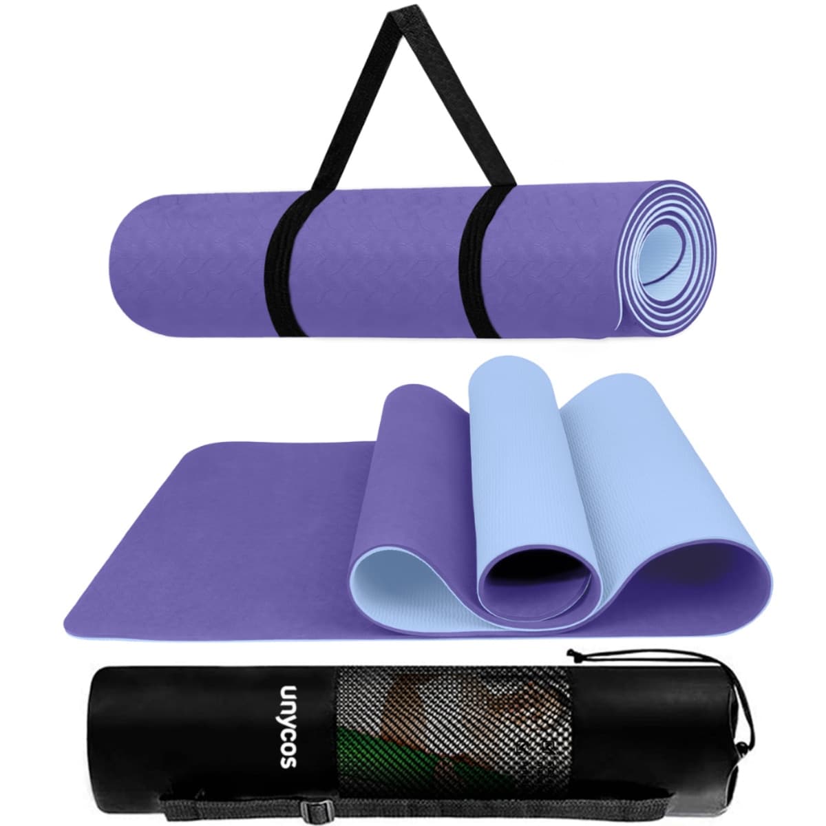 Unycos - Esterilla de yoga antideslizante bicolor Unycos.