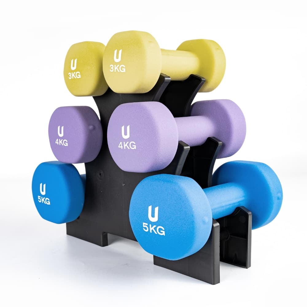 Unycos - Set de 6 mancuernas de neopreno redondas Unycos.