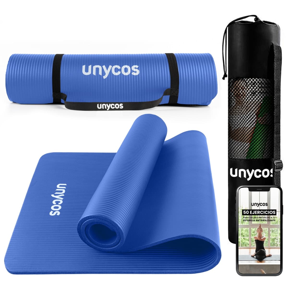 Unycos - Esterilla de yoga Antideslizante 10 mm Unycos.