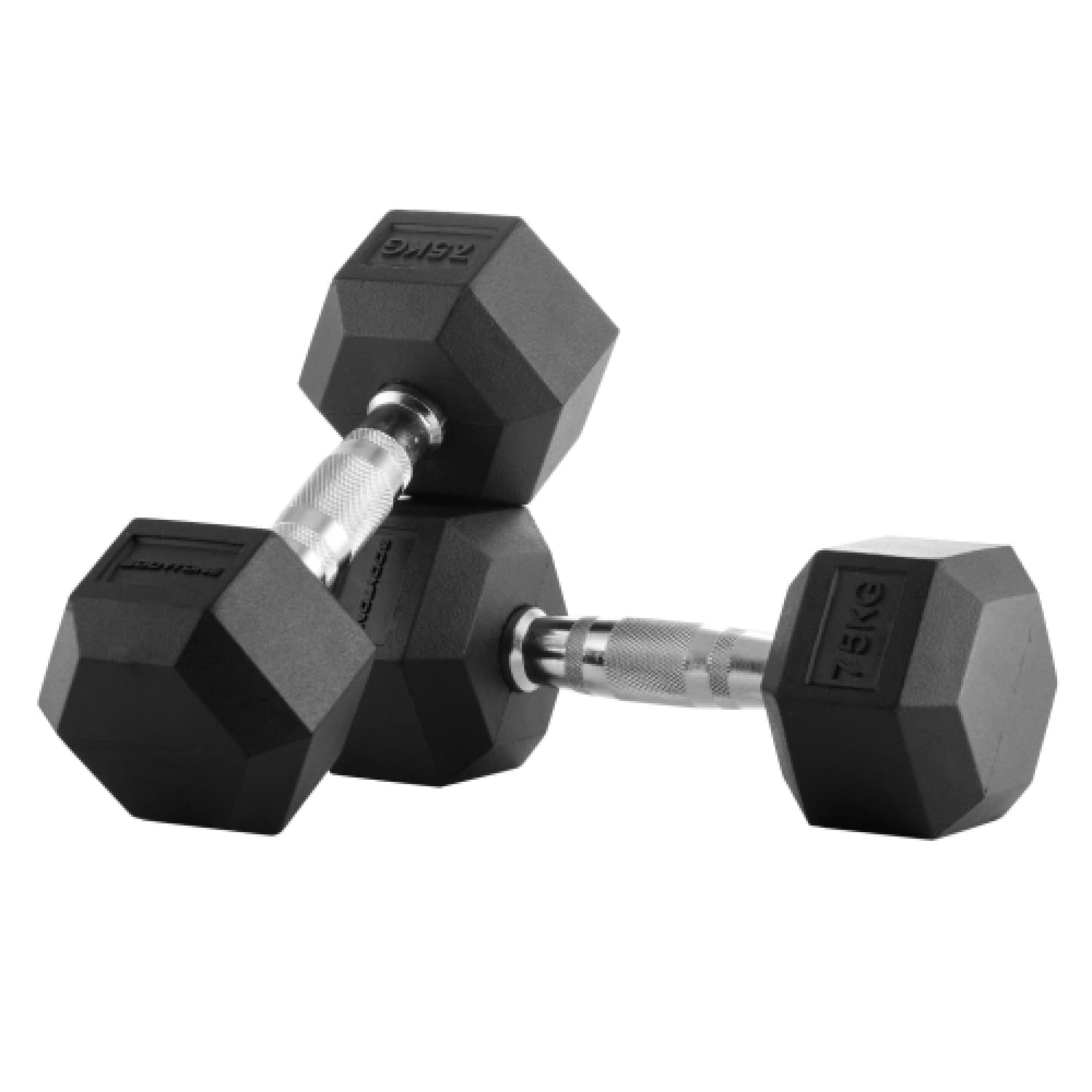 Bodytone - Set de 2 mancuernas de goma hexagonales profesionales Bodytone.
