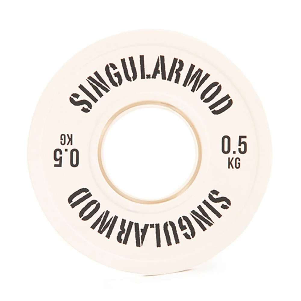 Evergy - Disco Fraccional Friction Grip De 0,5 Kg Blanco Para Fitness Y Halterofilia Evergy ø50mm.